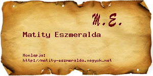 Matity Eszmeralda névjegykártya